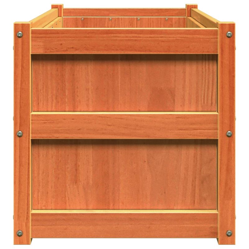 Casa si Gradina - Gradinarit si plante - Plante si ghivece - Ghivece si suporturi - Jardiniera de gradina, maro ceruit, 90x50x50 cm, lemn masiv pin - Infinity.ro