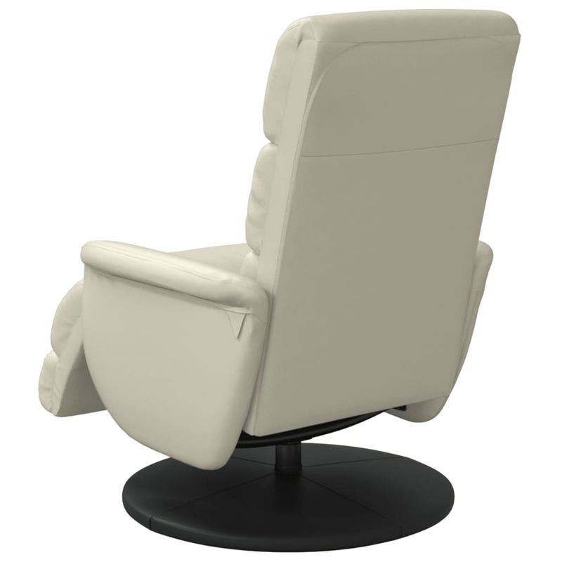 Casa si Gradina - Mobilier - Scaune si fotolii - Fotolii - Fotoliu rabatabil cu suport de picioare, crem, piele ecologica - Infinity.ro