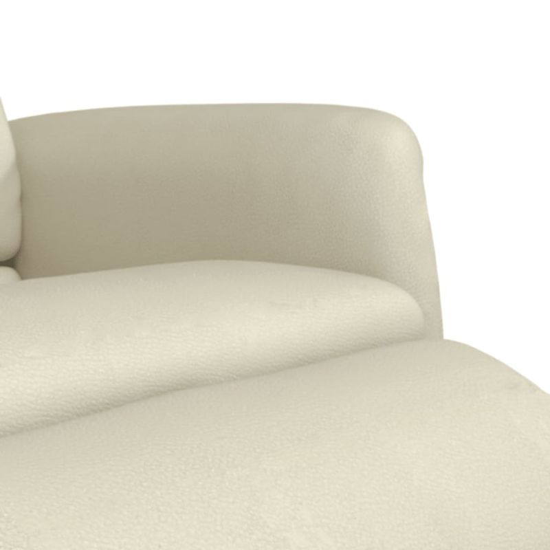 Casa si Gradina - Mobilier - Scaune si fotolii - Fotolii - Fotoliu rabatabil cu suport de picioare, crem, piele ecologica - Infinity.ro