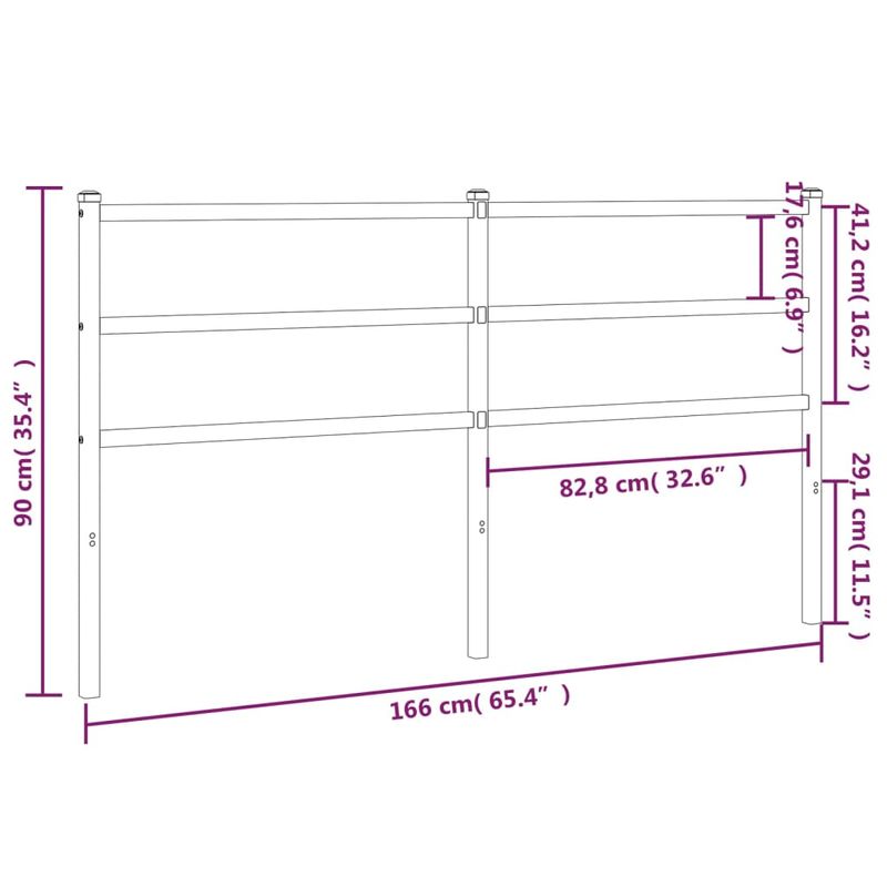 Casa si Gradina - Mobilier - Paturi si accesorii - Accesorii paturi - Tablie de pat metalica, negru, 160 cm - Infinity.ro
