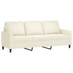 Casa si Gradina - Mobilier - Canapele si coltare - Canapele - Canapea cu 3 locuri, crem, 180 cm, catifea - Infinity.ro