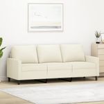 Casa si Gradina - Mobilier - Canapele si coltare - Canapele - Canapea cu 3 locuri, crem, 180 cm, catifea - Infinity.ro