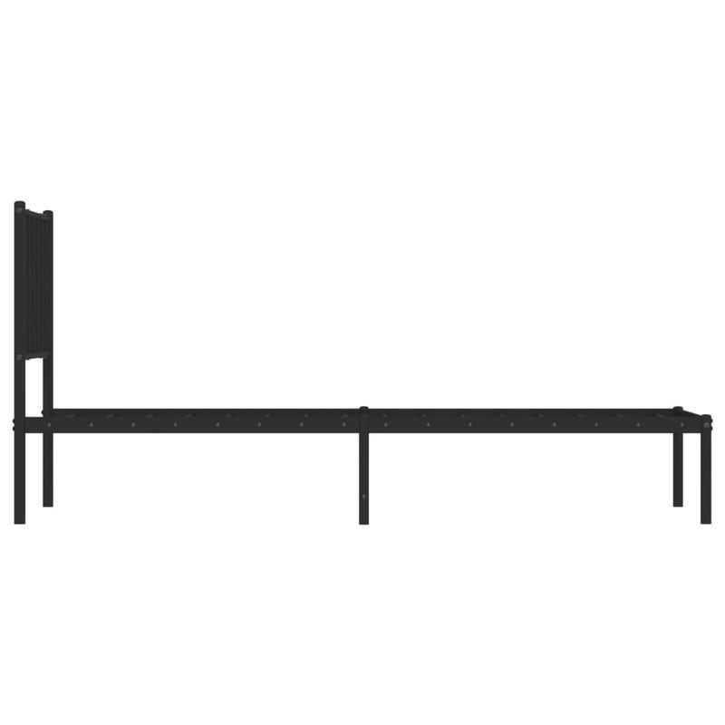 Casa si Gradina - Mobilier - Paturi si accesorii - Paturi - Cadru de pat metalic cu tablie, negru, 75x190 cm - Infinity.ro