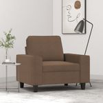 Casa si Gradina - Mobilier - Scaune si fotolii - Fotolii - Fotoliu canapea, maro, 60 cm, material textil - Infinity.ro