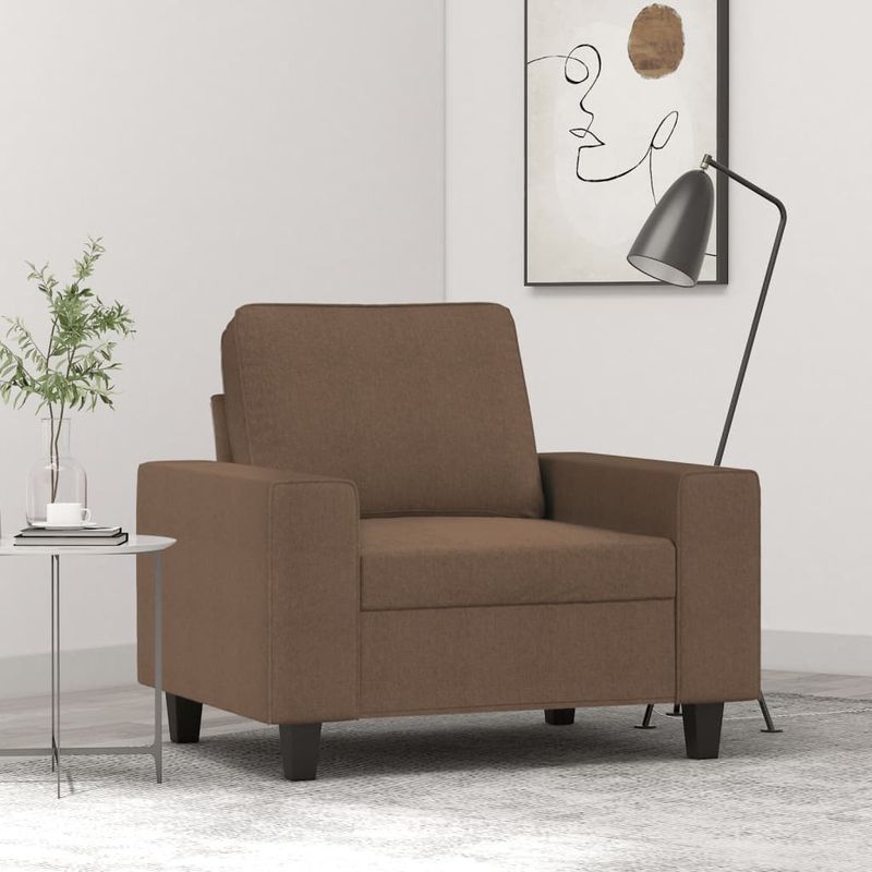 Casa si Gradina - Mobilier - Scaune si fotolii - Fotolii - Fotoliu canapea, maro, 60 cm, material textil - Infinity.ro