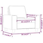 Casa si Gradina - Mobilier - Scaune si fotolii - Fotolii - Fotoliu canapea, maro, 60 cm, material textil - Infinity.ro