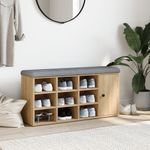 Casa si Gradina - Mobilier - Organizare si depozitare - Bancute - Banca pentru pantofi stejar sonoma 102x32x50 cm lemn prelucrat - Infinity.ro