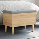 Casa si Gradina - Mobilier - Canapele si coltare - Banchete - Banca de depozitare, stejar sonoma, 62x42x46 cm, lemn prelucrat - Infinity.ro