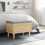 Casa si Gradina - Mobilier - Canapele si coltare - Banchete - Banca de depozitare, stejar sonoma, 62x42x46 cm, lemn prelucrat - Infinity.ro