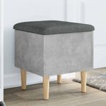 Casa si Gradina - Mobilier - Canapele si coltare - Banchete - Banca de depozitare, gri beton, 42x42x46 cm, lemn prelucrat - Infinity.ro
