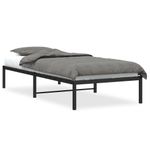 Casa si Gradina - Mobilier - Paturi si accesorii - Paturi - Cadru pat metalic, negru, 90x200 cm - Infinity.ro