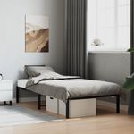 Casa si Gradina - Mobilier - Paturi si accesorii - Paturi - Cadru pat metalic, negru, 90x200 cm - Infinity.ro