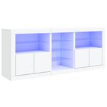 Casa si Gradina - Mobilier - Comode si corpuri - Comode - Servanta cu lumini LED, alb, 162x37x67 cm - Infinity.ro