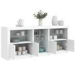 Casa si Gradina - Mobilier - Comode si corpuri - Comode - Servanta cu lumini LED, alb, 162x37x67 cm - Infinity.ro