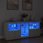 Casa si Gradina - Mobilier - Comode si corpuri - Comode - Servanta cu lumini LED, alb, 162x37x67 cm - Infinity.ro