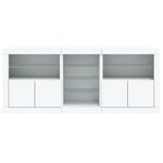 Casa si Gradina - Mobilier - Comode si corpuri - Comode - Servanta cu lumini LED, alb, 162x37x67 cm - Infinity.ro