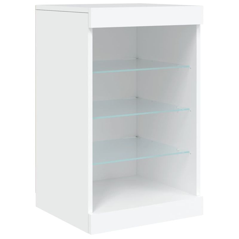Casa si Gradina - Mobilier - Comode si corpuri - Comode - Servanta cu lumini LED, alb, 162x37x67 cm - Infinity.ro