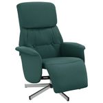Casa si Gradina - Mobilier - Scaune si fotolii - Fotolii - Fotoliu rabatabil cu suport de picioare, verde inchis, textil - Infinity.ro