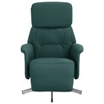 Casa si Gradina - Mobilier - Scaune si fotolii - Fotolii - Fotoliu rabatabil cu suport de picioare, verde inchis, textil - Infinity.ro