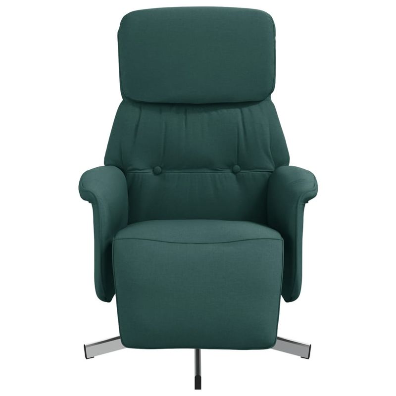 Casa si Gradina - Mobilier - Scaune si fotolii - Fotolii - Fotoliu rabatabil cu suport de picioare, verde inchis, textil - Infinity.ro