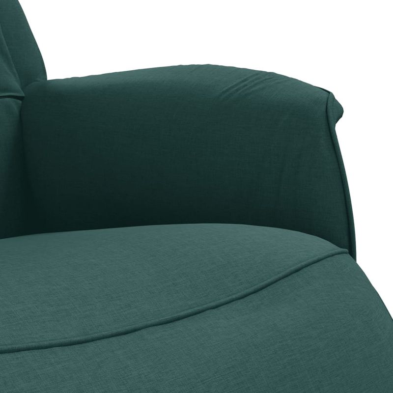 Casa si Gradina - Mobilier - Scaune si fotolii - Fotolii - Fotoliu rabatabil cu suport de picioare, verde inchis, textil - Infinity.ro