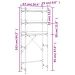 Casa si Gradina - Mobilier - Dulapuri si sifoniere - Dulapuri - Dulap masina de spalat, negru, 67x25x163 cm lemn prelucrat - Infinity.ro