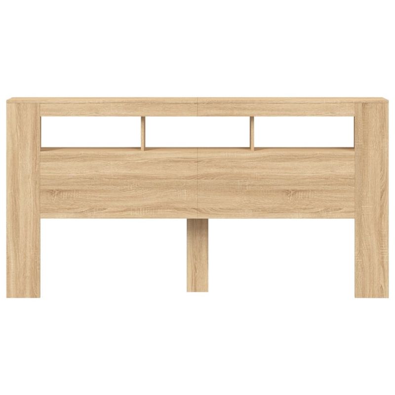 Casa si Gradina - Mobilier - Paturi si accesorii - Accesorii paturi - Tablie de pat cu LED, stejar sonoma, 200x18,5x103,5 cm, lemn - Infinity.ro
