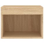 Casa si Gradina - Mobilier - Comode si corpuri - Comode - Noptiere cu lumini LED montate pe perete, 2 buc., stejar sonoma - Infinity.ro