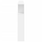 Casa si Gradina - Mobilier - Paturi si accesorii - Accesorii paturi - Tablie de pat cu LED, alb, 200x18,5x103,5 cm, lemn prelucrat - Infinity.ro