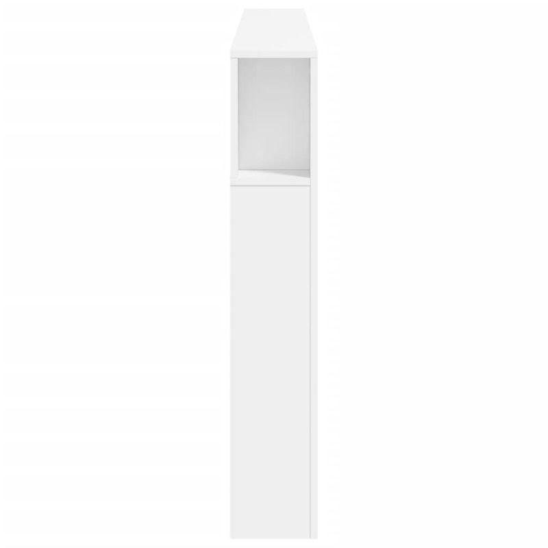 Casa si Gradina - Mobilier - Paturi si accesorii - Accesorii paturi - Tablie de pat cu LED, alb, 200x18,5x103,5 cm, lemn prelucrat - Infinity.ro