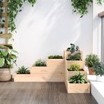 Casa si Gradina - Gradinarit si plante - Plante si ghivece - Ghivece si suporturi - Jardiniera gradina 4 niveluri, 80,5x79x36 cm lemn masiv pin - Infinity.ro