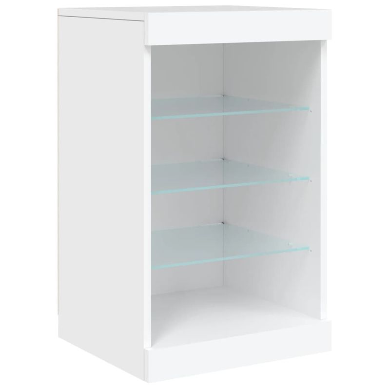Casa si Gradina - Mobilier - Comode si corpuri - Comode - Servanta cu lumini LED, alb, 41x37x67 cm - Infinity.ro