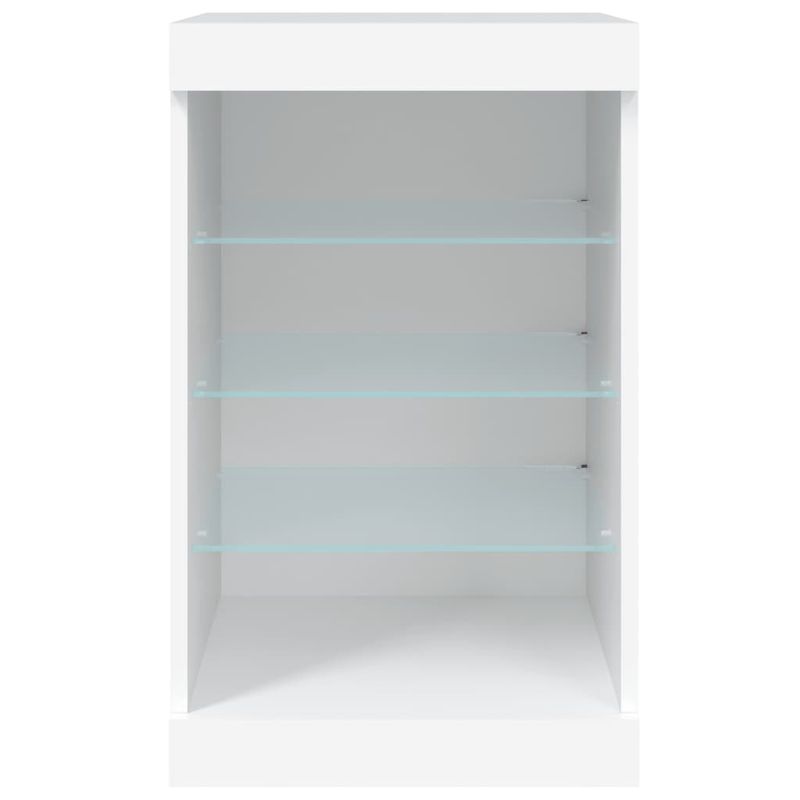 Casa si Gradina - Mobilier - Comode si corpuri - Comode - Servanta cu lumini LED, alb, 41x37x67 cm - Infinity.ro