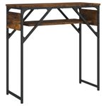 Casa si Gradina - Mobilier - Comode si corpuri - Console - Masuta consola cu raft stejar fumuriu 75x30x75cm lemn prelucrat - Infinity.ro