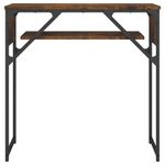 Casa si Gradina - Mobilier - Comode si corpuri - Console - Masuta consola cu raft stejar fumuriu 75x30x75cm lemn prelucrat - Infinity.ro