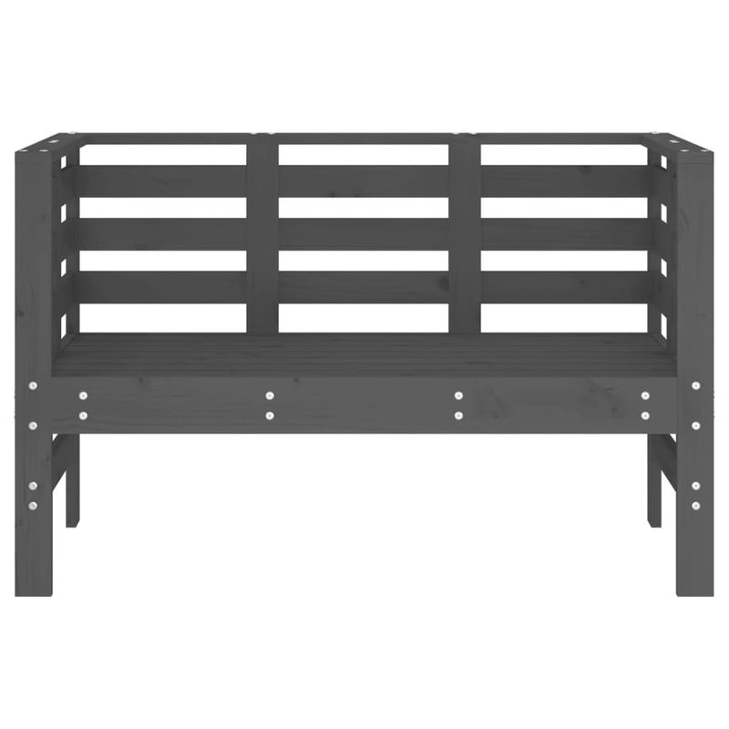 Casa si Gradina - Gradina si terasa - Mobilier exterior - Bancute de gradina - Banca de gradina, gri, 111,5x53x71 cm, lemn masiv de pin - Infinity.ro