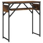 Casa si Gradina - Mobilier - Comode si corpuri - Console - Masuta consola cu raft stejar fumuriu 75x30x75cm lemn prelucrat - Infinity.ro