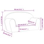 Casa si Gradina - Mobilier - Mobilier copii - Mobilier camera copiilor - Canapea de copii cu 2 locuri, gri deschis cu stele, plus moale - Infinity.ro