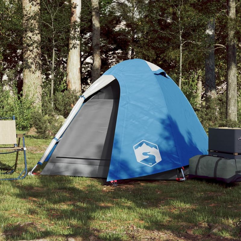 Sport si Outdoor - Camping - Corturi camping - Cort camping pentru 2 persoane, albastru, impermeabil - Infinity.ro