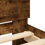 Casa si Gradina - Mobilier - Paturi si accesorii - Paturi - Cadru de pat cu tablie stejar fumuriu 90x190 cm lemn prelucrat - Infinity.ro