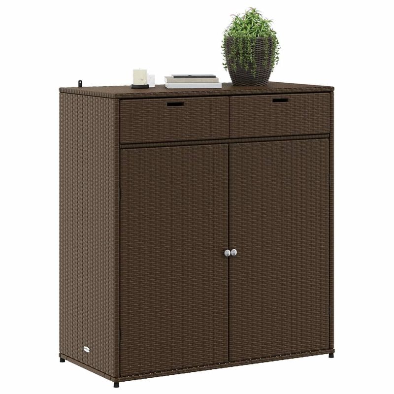 Casa si Gradina - Gradina si terasa - Mobilier exterior - Dulapuri si lazi depozitare exterior - Dulap depozitare de gradina, maro, 105x55x113 cm, poliratan - Infinity.ro