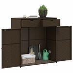 Casa si Gradina - Gradina si terasa - Mobilier exterior - Dulapuri si lazi depozitare exterior - Dulap depozitare de gradina, maro, 105x55x113 cm, poliratan - Infinity.ro