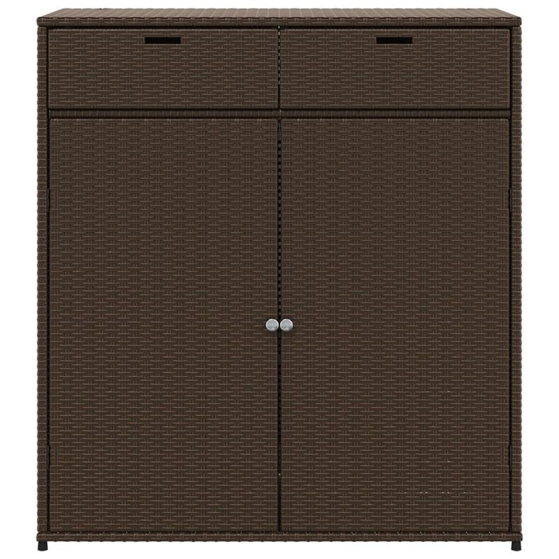 Casa si Gradina - Gradina si terasa - Mobilier exterior - Dulapuri si lazi depozitare exterior - Dulap depozitare de gradina, maro, 105x55x113 cm, poliratan - Infinity.ro