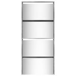 Casa si Gradina - Mobilier - Organizare si depozitare - Organizator incaltaminte - Pantofar cu oglinda, 4 niveluri, gri beton, 63x17x134 cm - Infinity.ro