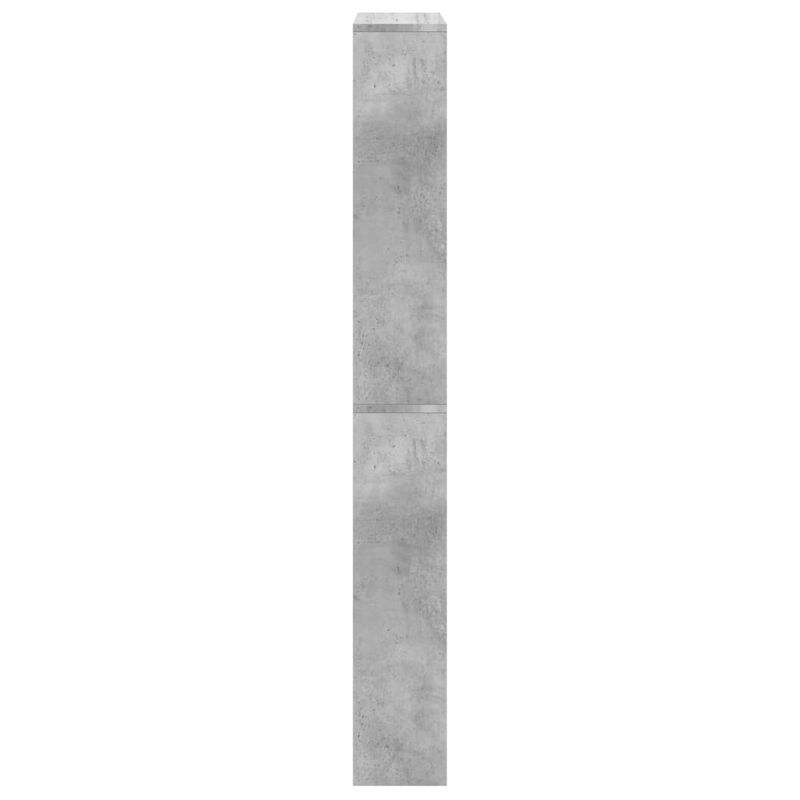 Casa si Gradina - Mobilier - Organizare si depozitare - Organizator incaltaminte - Pantofar cu oglinda, 4 niveluri, gri beton, 63x17x134 cm - Infinity.ro