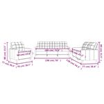 Casa si Gradina - Mobilier - Seturi de mobilier - Seturi living - Set de canapele cu perne, 3 piese, gri inchis, textil - Infinity.ro