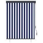 Casa si Gradina - Textile si covoare - Rulouri si jaluzele - Jaluzea tip rulou de exterior, albastru si alb, 120 x 250 cm - Infinity.ro