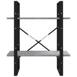 Casa si Gradina - Mobilier - Biblioteci si rafturi - Biblioteci - Biblioteca 2 niveluri gri sonoma 60x30x70 cm lemn compozit - Infinity.ro