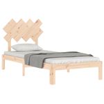 Casa si Gradina - Mobilier - Paturi si accesorii - Paturi - Cadru de pat cu tablie single mic, 90x200 cm, lemn masiv - Infinity.ro