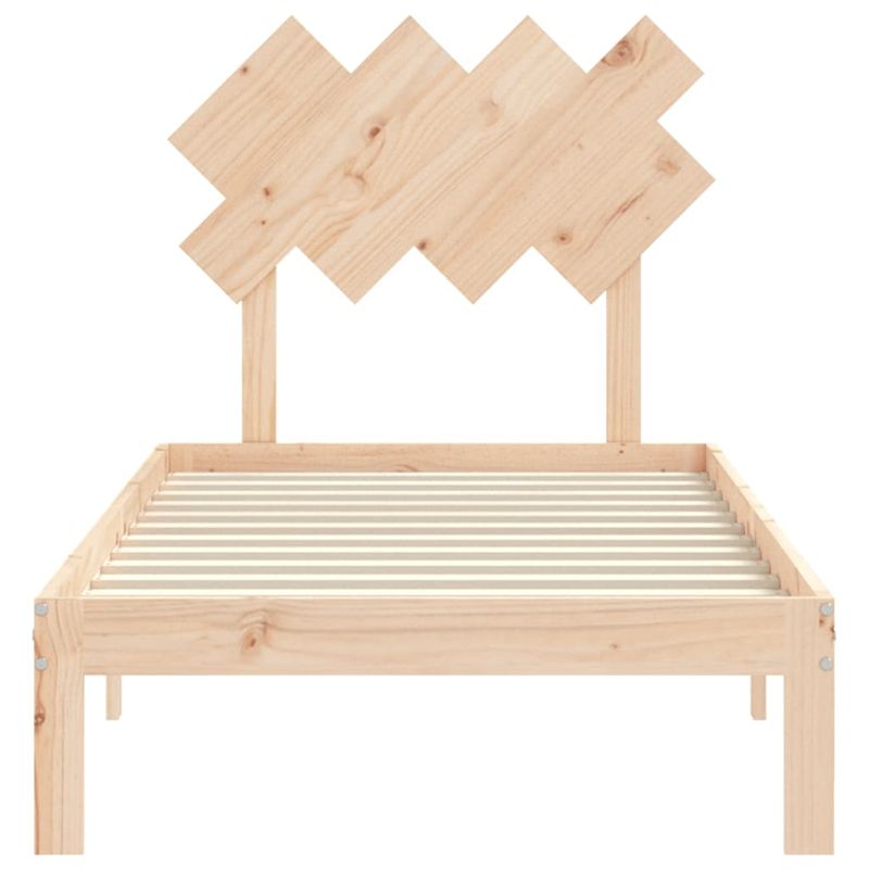 Casa si Gradina - Mobilier - Paturi si accesorii - Paturi - Cadru de pat cu tablie single mic, 90x200 cm, lemn masiv - Infinity.ro